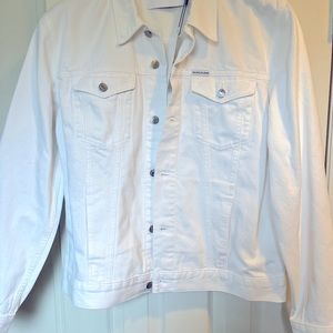 New Men’s Calvin Klein White Denim Jacket
